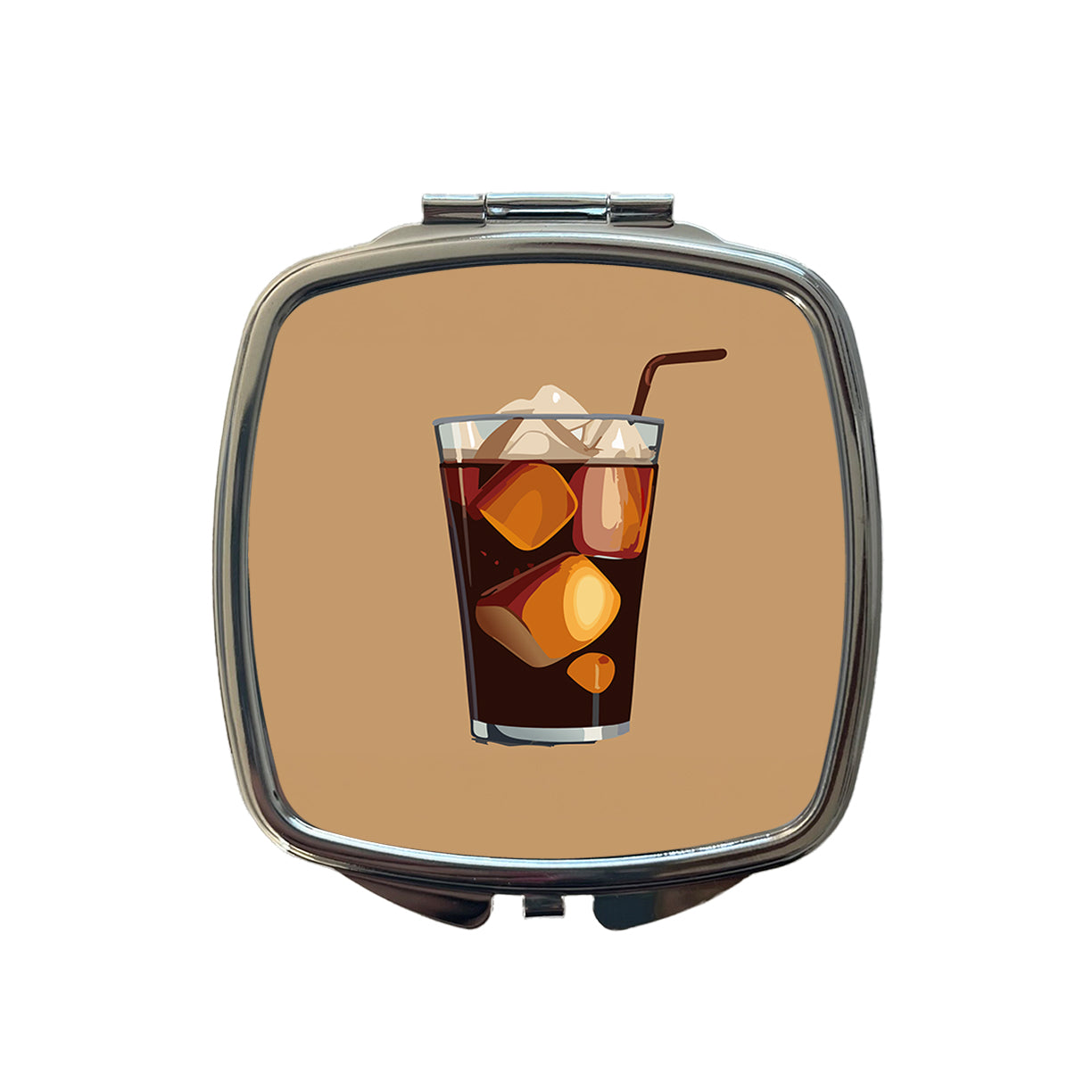 Soda Cola Pop Soft Drink Small Travel Purse Handbag Pocket Makeup Compact Mirror