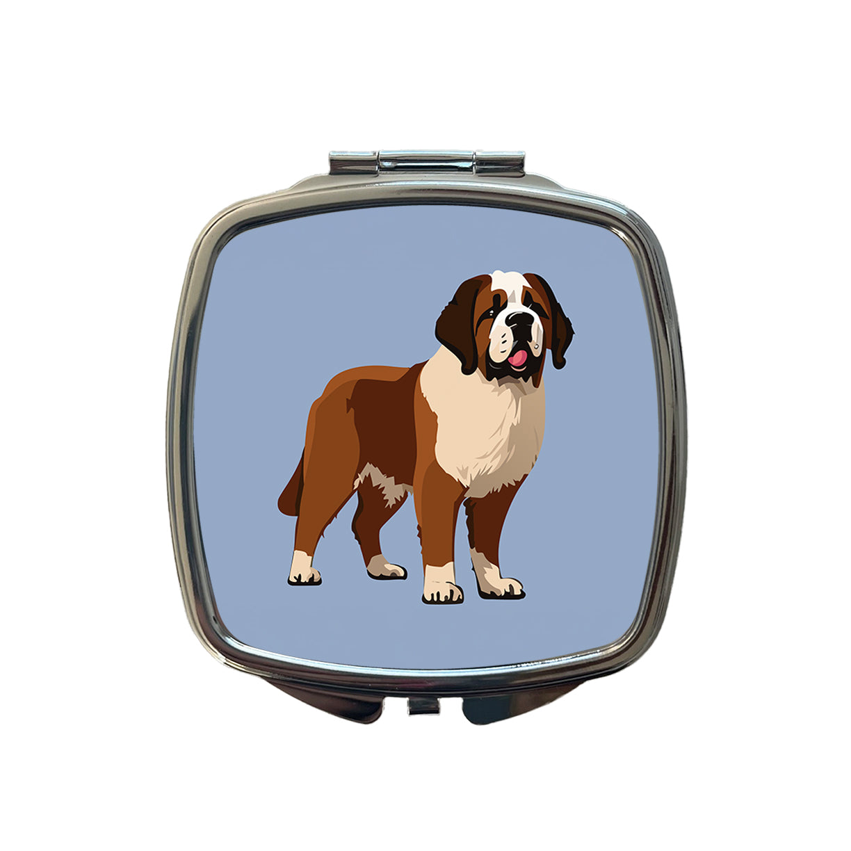 St Bernard Dog Standing Small Travel Purse Handbag Pocket Makeup Compact Mirror