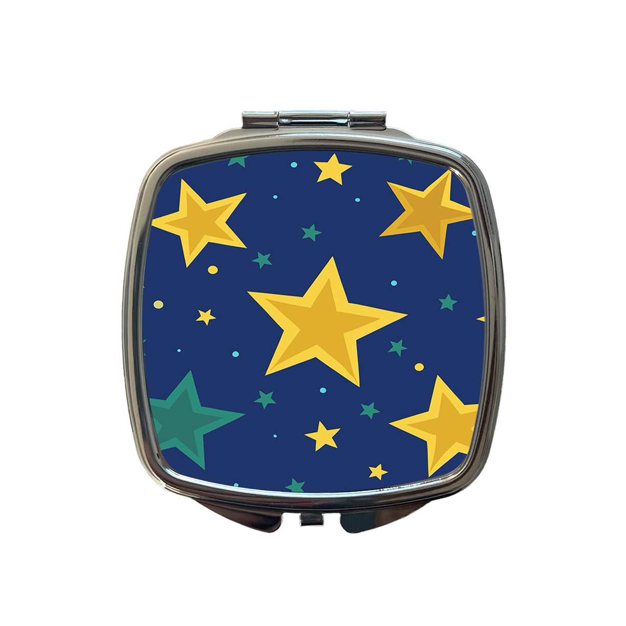 Stars Scattered Background Small Travel Purse Handbag Pocket Makeup Compact Mirror