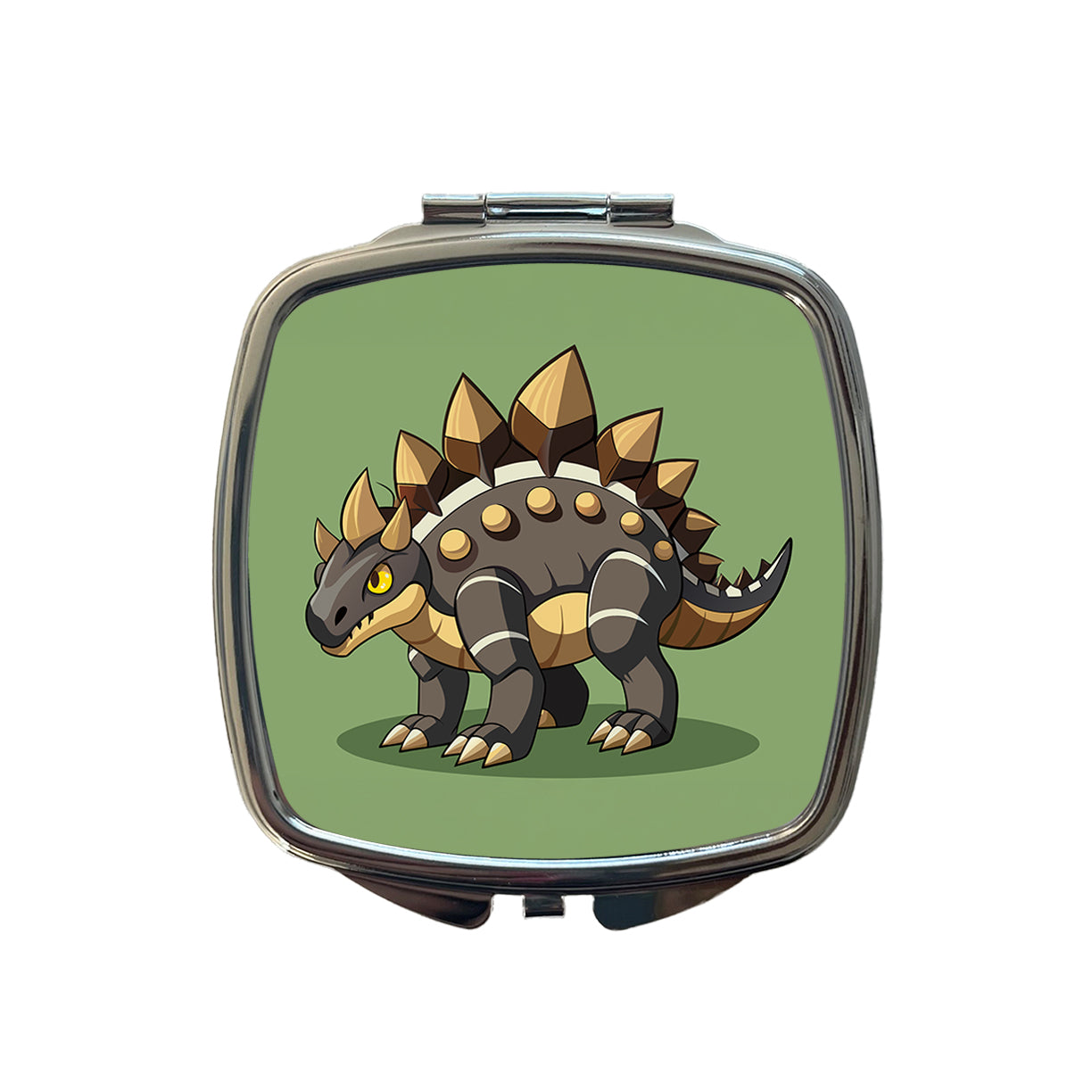 Stegosaurus Armored Dinosaur Small Travel Purse Handbag Pocket Makeup Compact Mirror