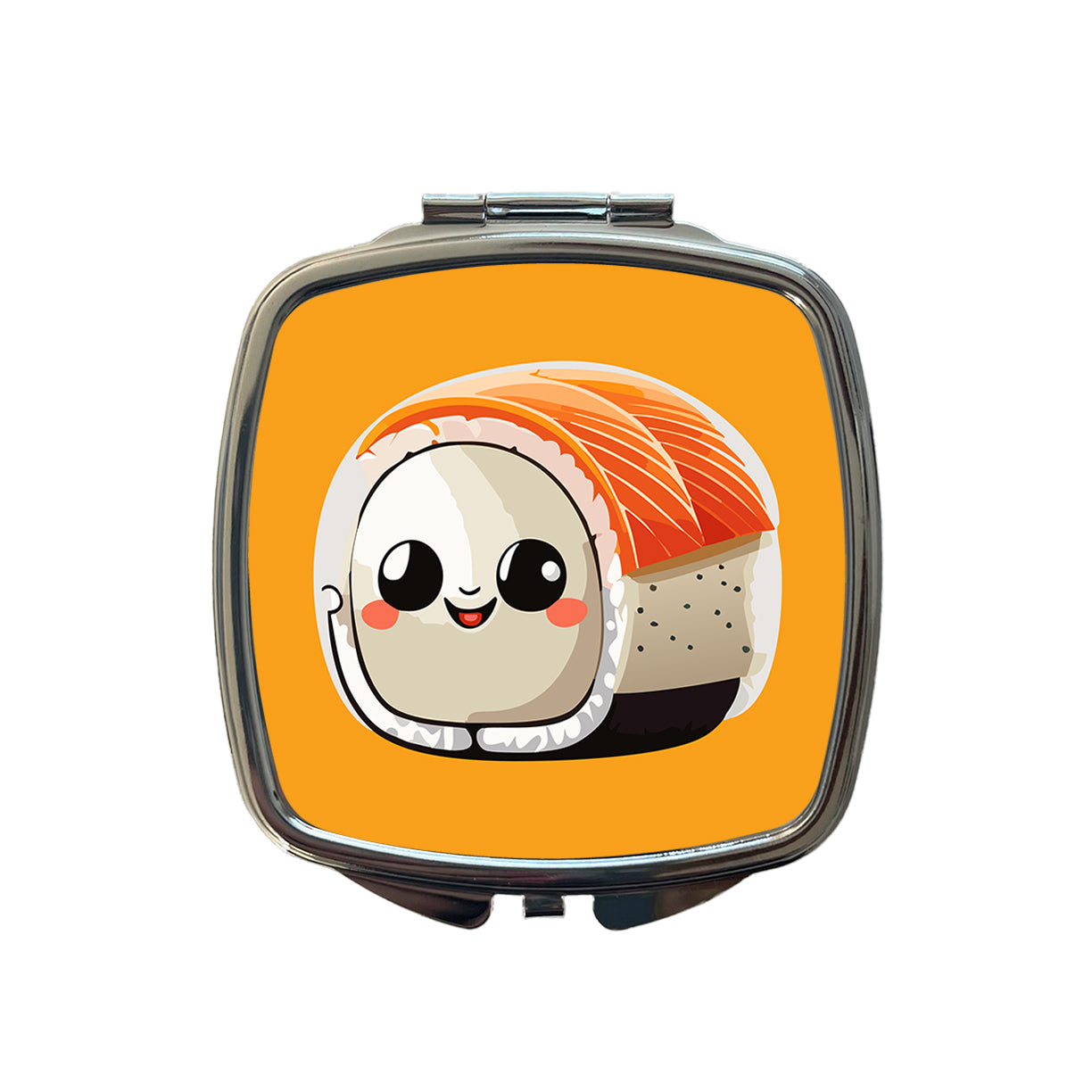 Sushi Roll Cute Chibi Kawaii Funny Food Small Travel Purse Handbag Pocket Makeup Compact Mirror