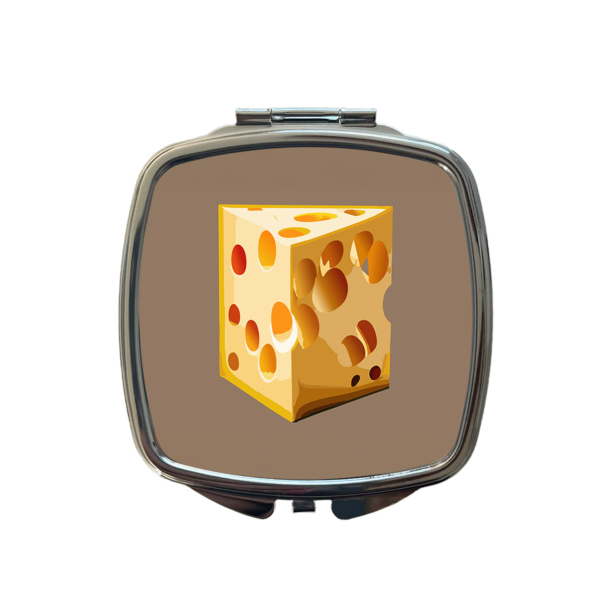 Swiss Cheese Small Travel Purse Handbag Pocket Makeup Compact Mirror
