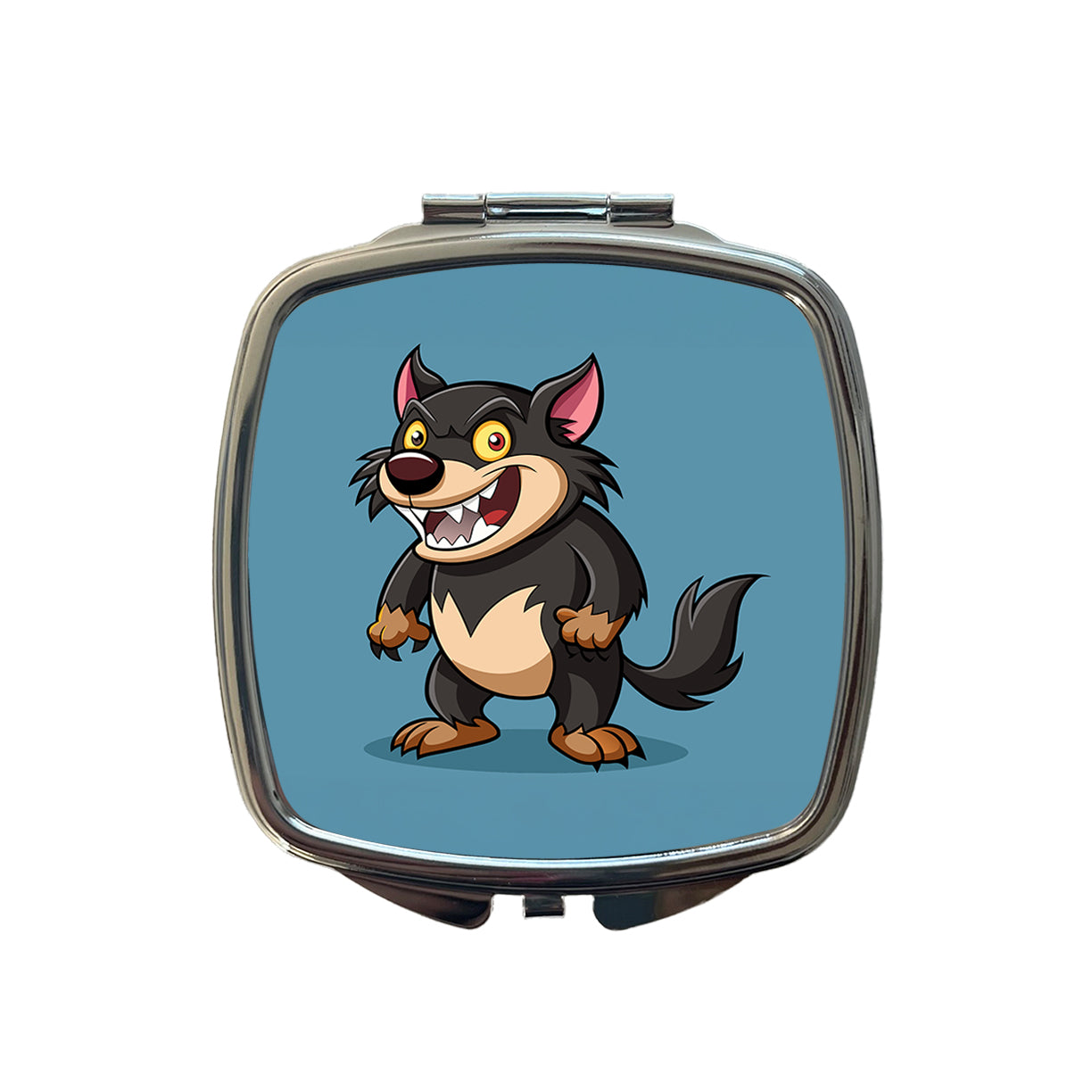 Tasmanian Devil Australian Animal Funny Small Travel Purse Handbag Pocket Makeup Compact Mirror