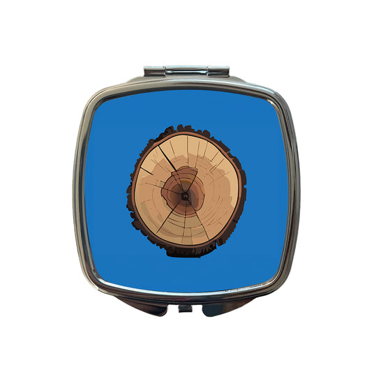 Tree Ring Slice Small Travel Purse Handbag Pocket Makeup Compact Mirror