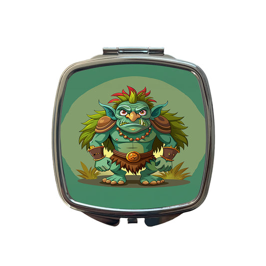 Troll Ogre Ugly Small Travel Purse Handbag Pocket Makeup Compact Mirror