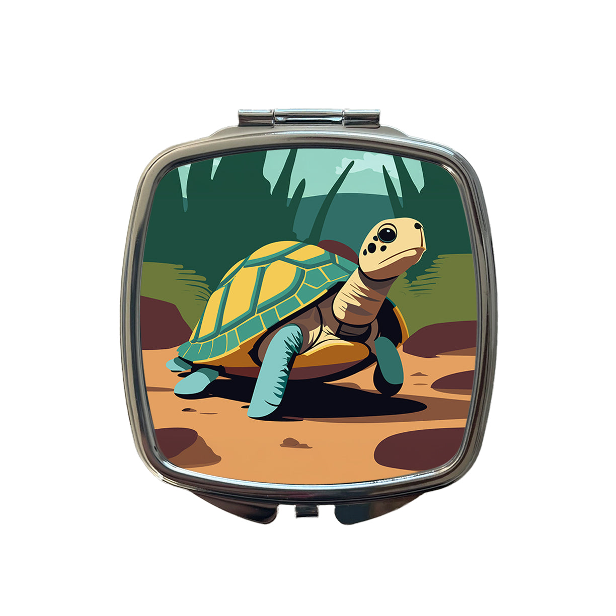 Turtle in the Wild Small Travel Purse Handbag Pocket Makeup Compact Mirror