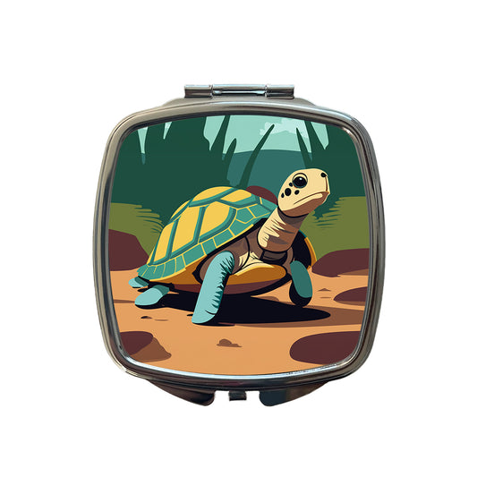 Turtle in the Wild Small Travel Purse Handbag Pocket Makeup Compact Mirror