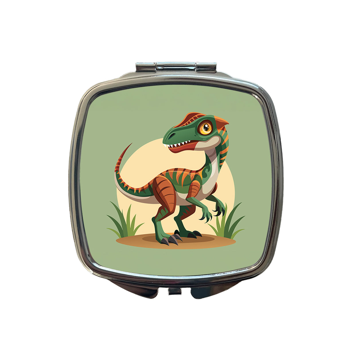 Velociraptor Dinosaur Small Travel Purse Handbag Pocket Makeup Compact Mirror