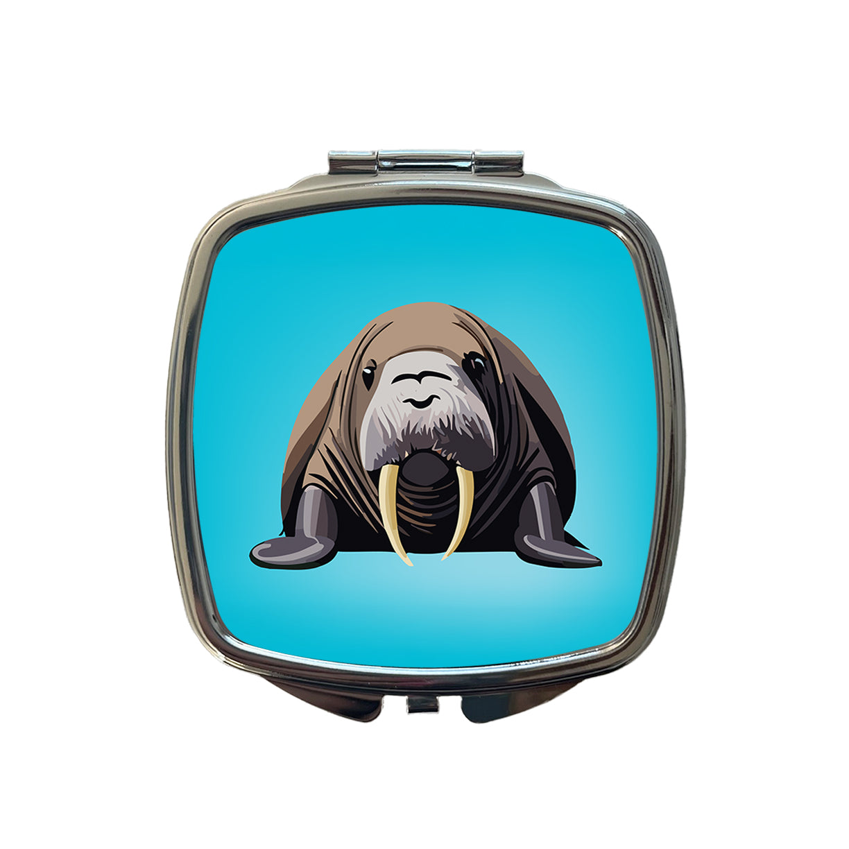 Walrus Sea Ocean Animal Small Travel Purse Handbag Pocket Makeup Compact Mirror