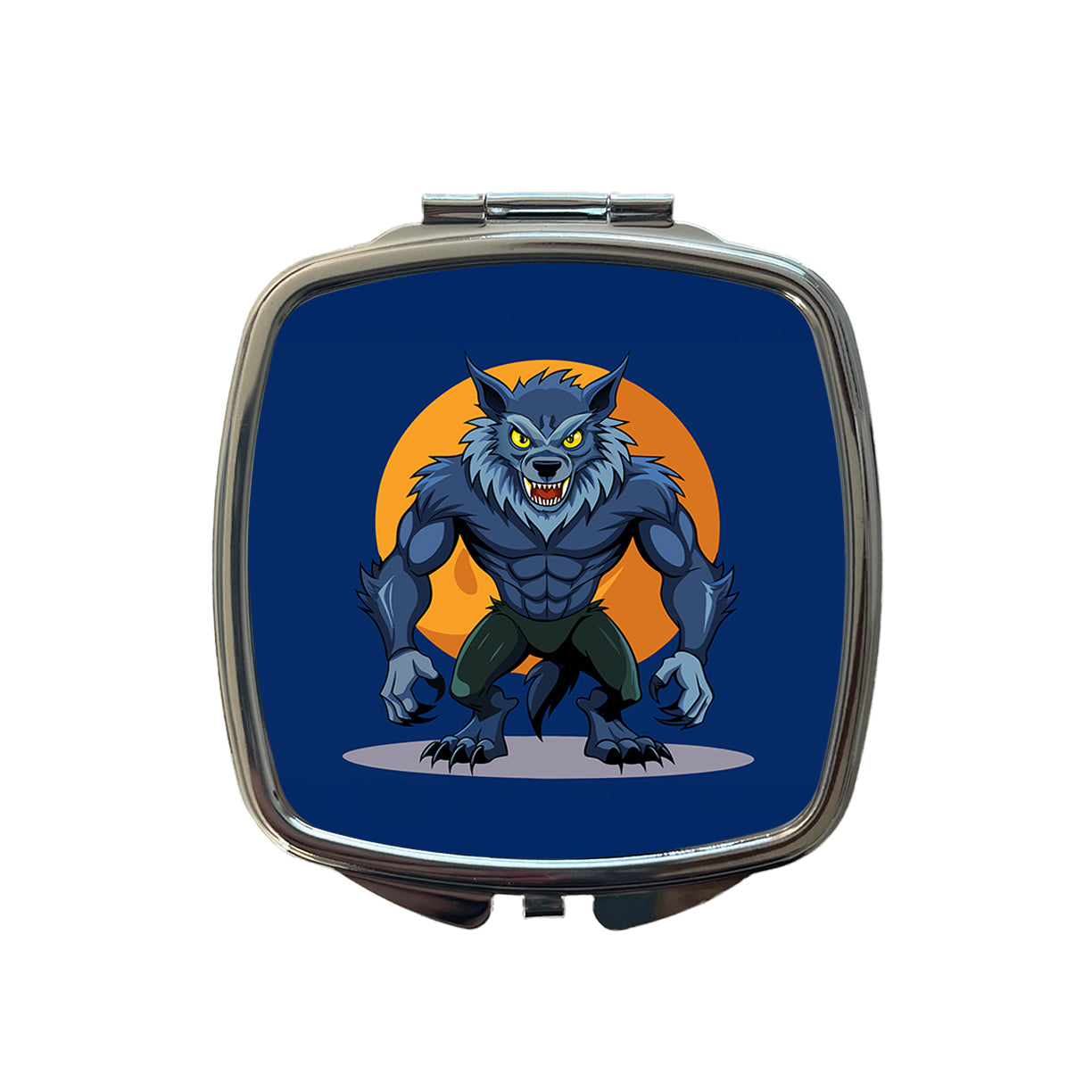 Werewolf Scary Small Travel Purse Handbag Pocket Makeup Compact Mirror