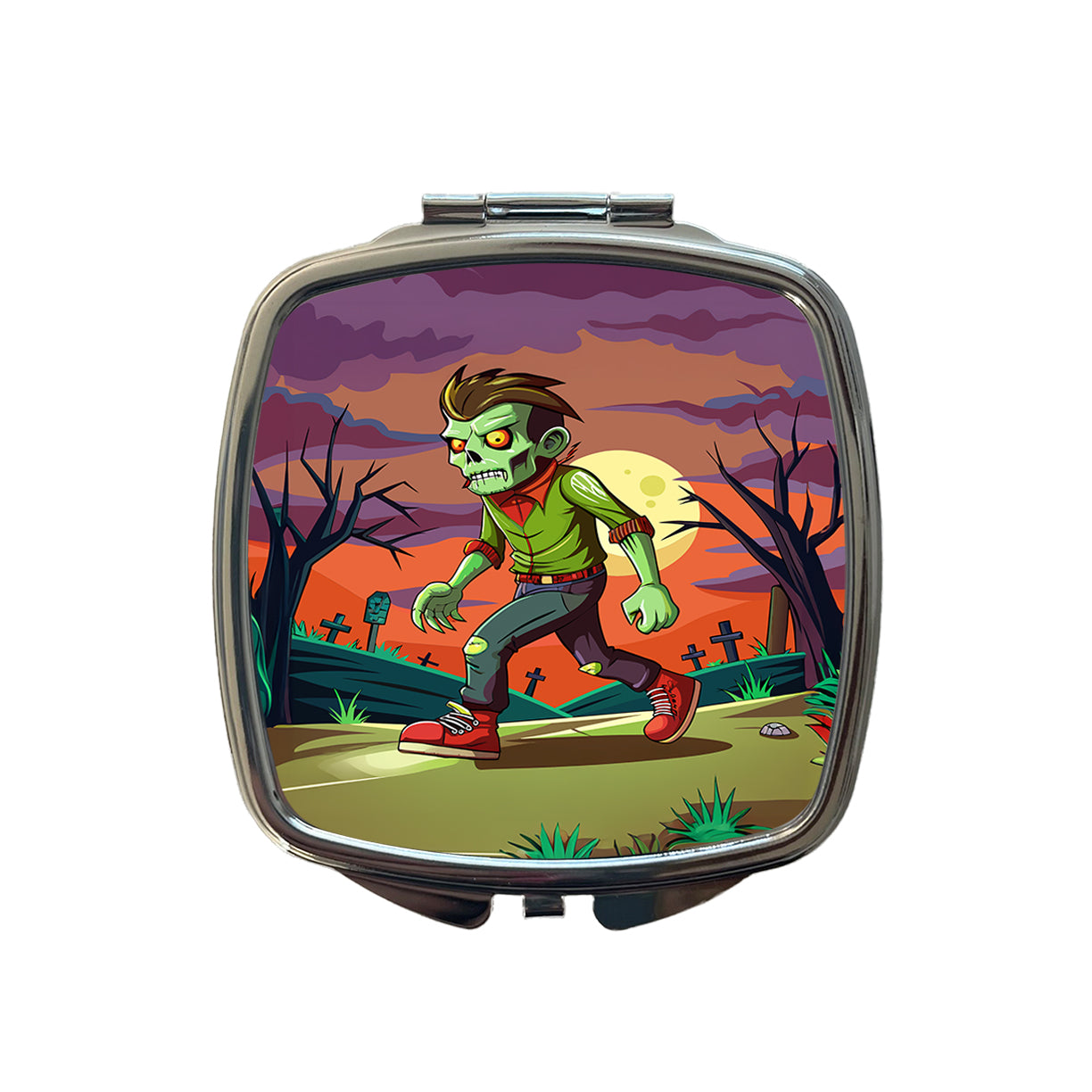 Zombie Walking Small Travel Purse Handbag Pocket Makeup Compact Mirror