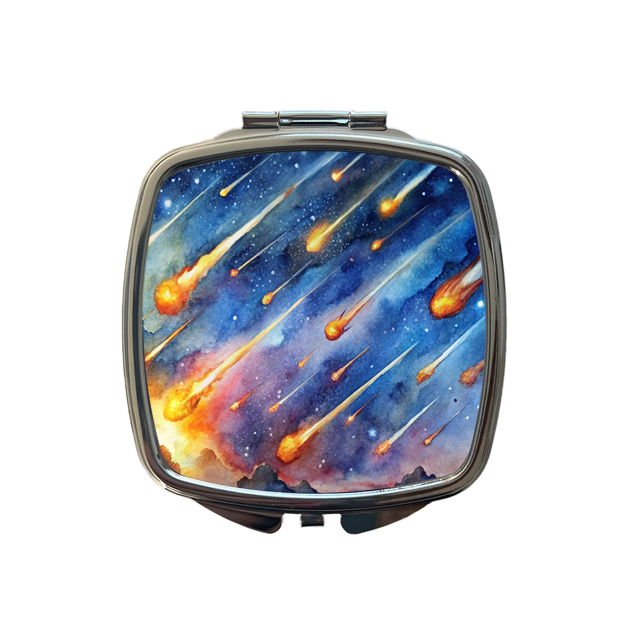 Meteors Watercolor Small Travel Purse Handbag Pocket Makeup Compact Mirror