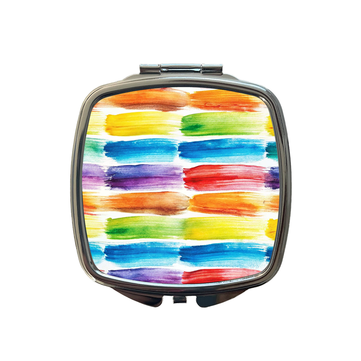 Paint Brush Strokes Watercolor Small Travel Purse Handbag Pocket Makeup Compact Mirror