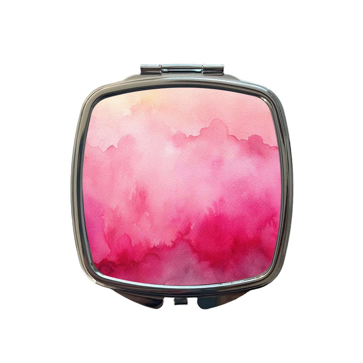 Pink Ombre Watercolor Small Travel Purse Handbag Pocket Makeup Compact Mirror