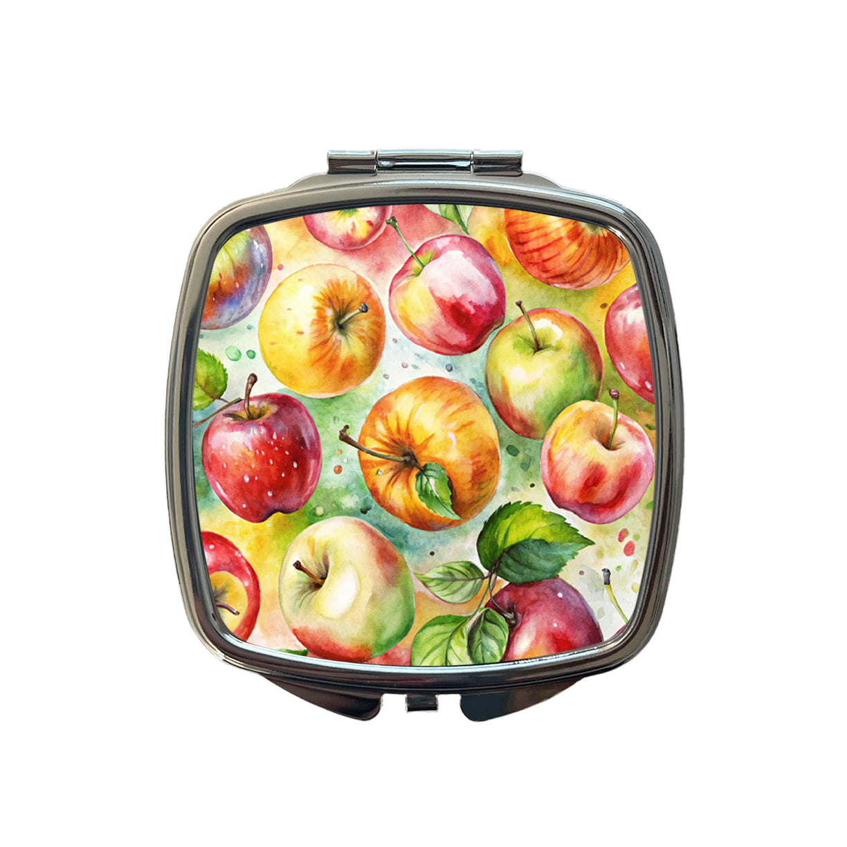 Apples Fruit Watercolor Small Travel Purse Handbag Pocket Makeup Compact Mirror