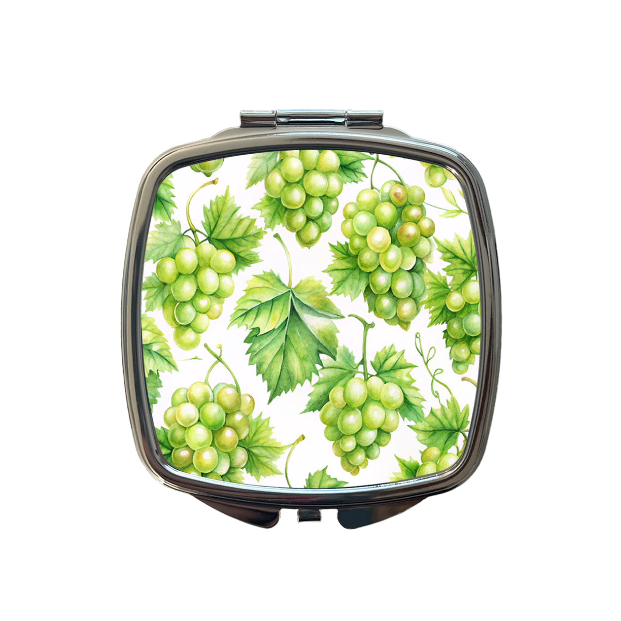 Bunches Of Green Grapes Small Travel Purse Handbag Pocket Makeup Compact Mirror