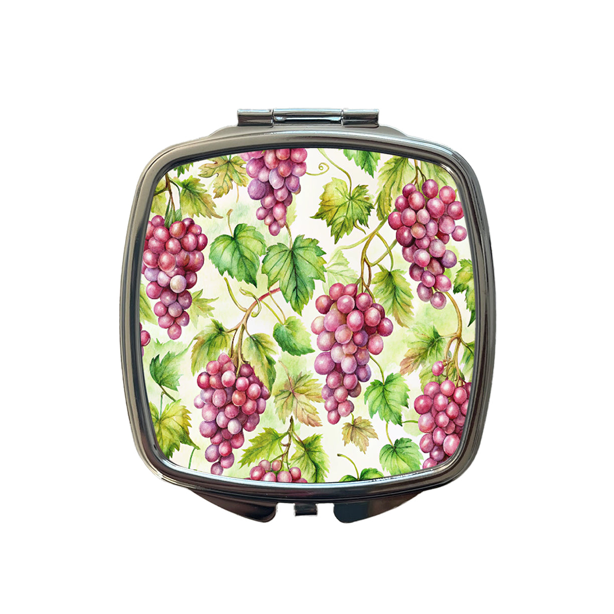 Bunches Of Purple Grapes Small Travel Purse Handbag Pocket Makeup Compact Mirror