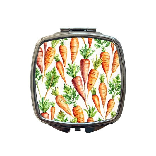 Carrots Vegetables Watercolor Small Travel Purse Handbag Pocket Makeup Compact Mirror