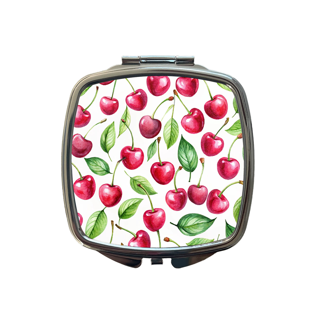 Lots Of Cherries Small Travel Purse Handbag Pocket Makeup Compact Mirror