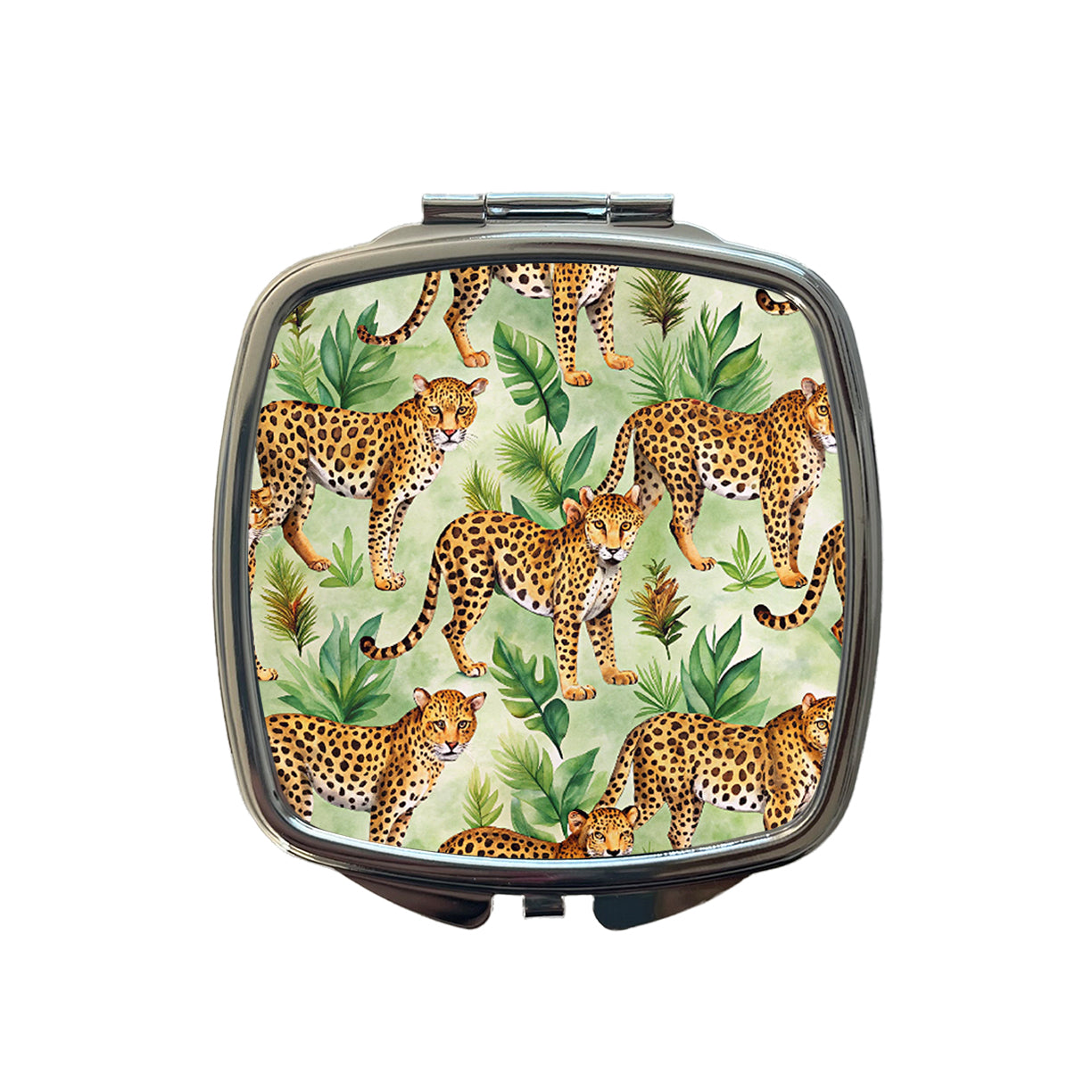 Lots Of Leopards Small Travel Purse Handbag Pocket Makeup Compact Mirror