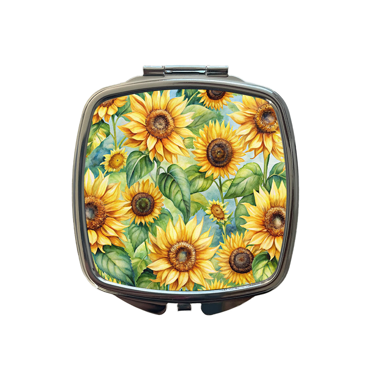 Lots Of Sunflowers Small Travel Purse Handbag Pocket Makeup Compact Mirror