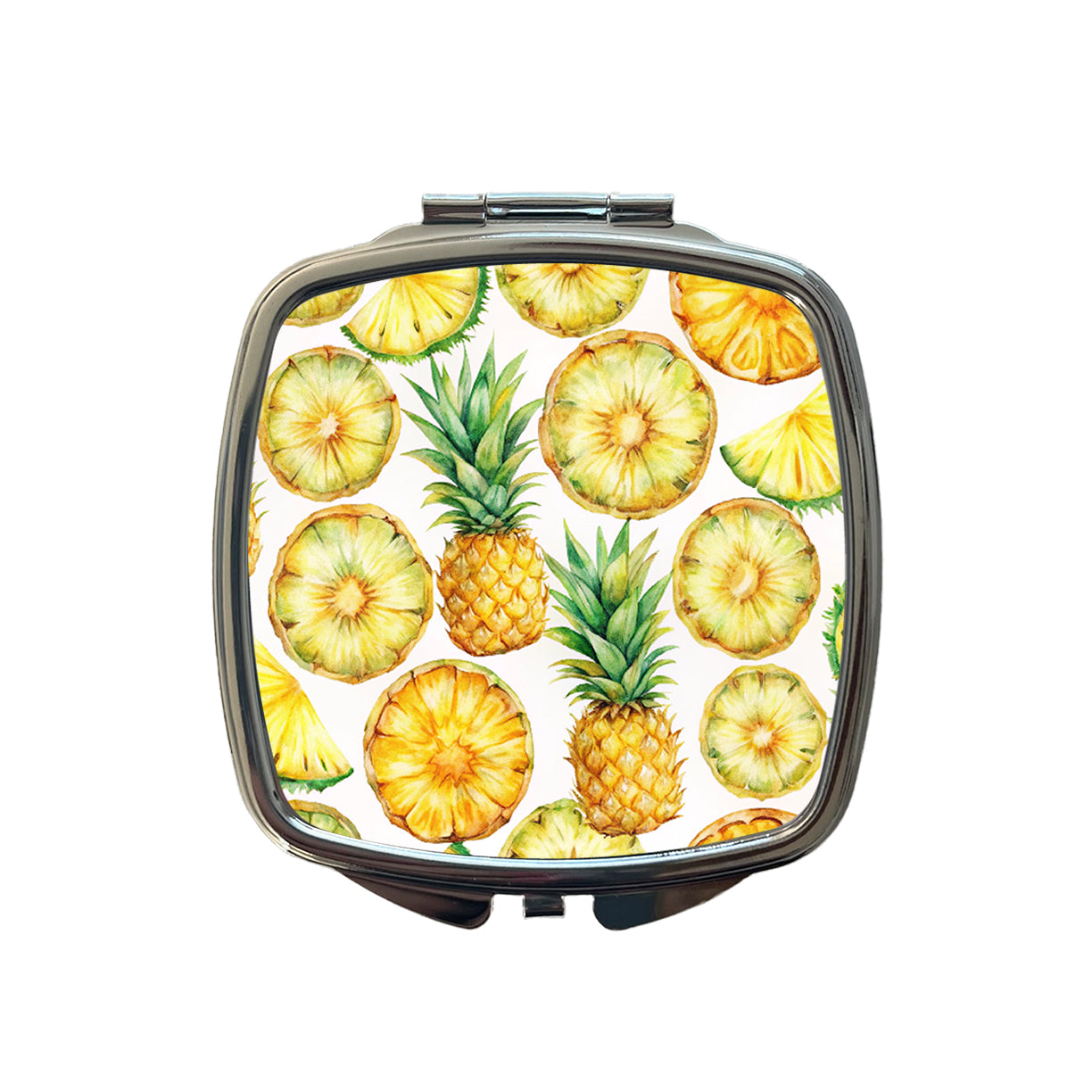 Pineapple Slices Fruit Small Travel Purse Handbag Pocket Makeup Compact Mirror