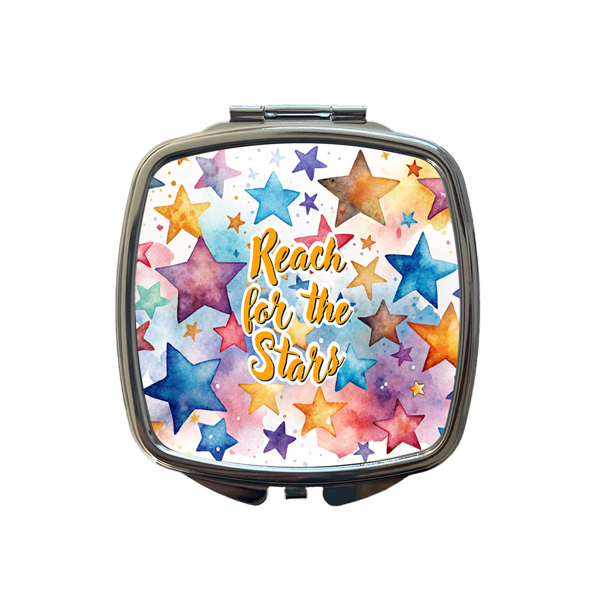 Reach For The Stars Inspirational Graduation Small Travel Purse Handbag Pocket Makeup Compact Mirror