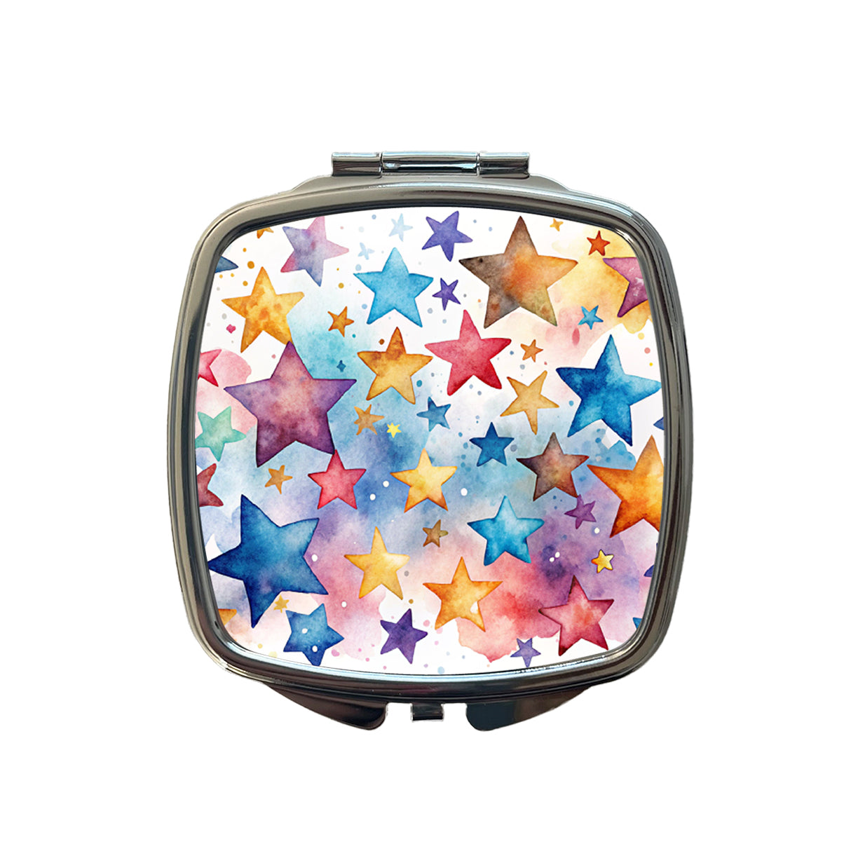 Stars Watercolor Small Travel Purse Handbag Pocket Makeup Compact Mirror
