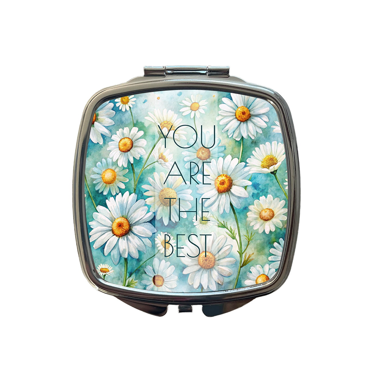 You Are The Best Daisies Daisy Flowers Love Friendship Thank You Small Travel Purse Handbag Pocket Makeup Compact Mirror
