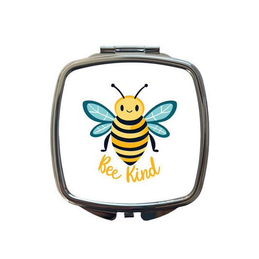 Bee Be Kind Cute Sweet Small Travel Purse Handbag Pocket Makeup Compact Mirror