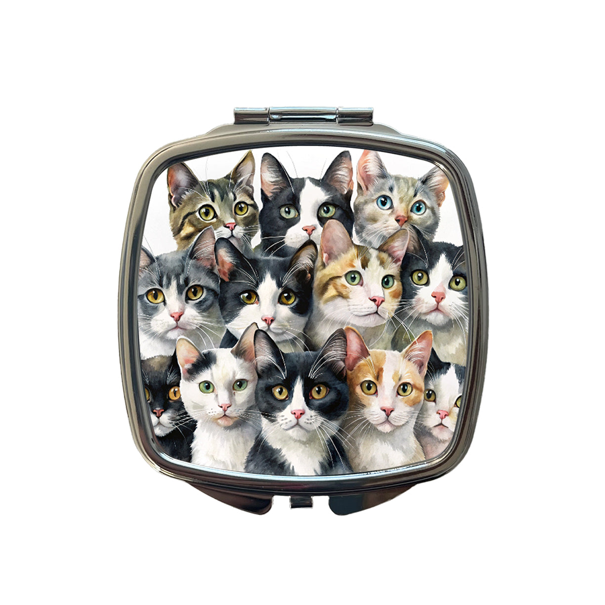 Bunch Of Sweet Cats Small Travel Purse Handbag Pocket Makeup Compact Mirror