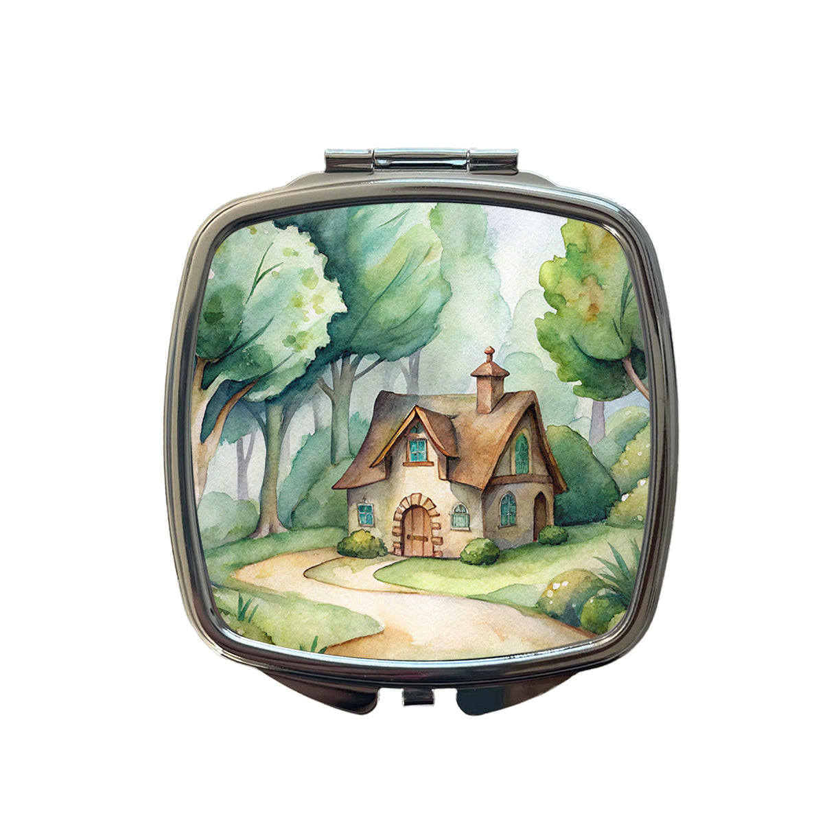 House Shire In The Woods Small Travel Purse Handbag Pocket Makeup Compact Mirror