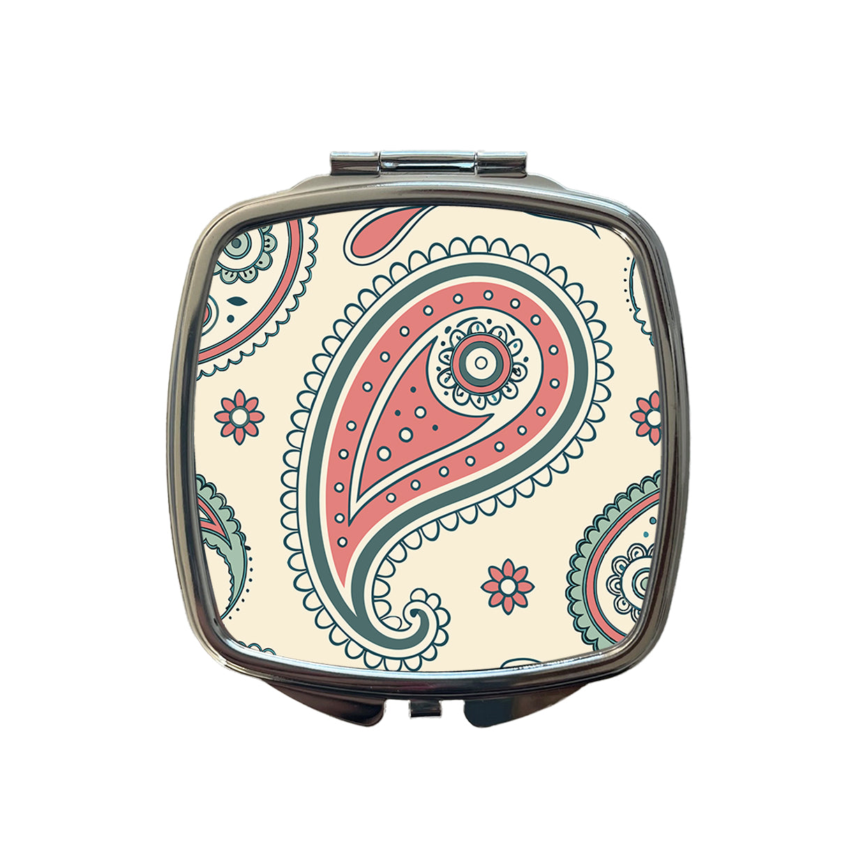 Paisley Pattern Small Travel Purse Handbag Pocket Makeup Compact Mirror