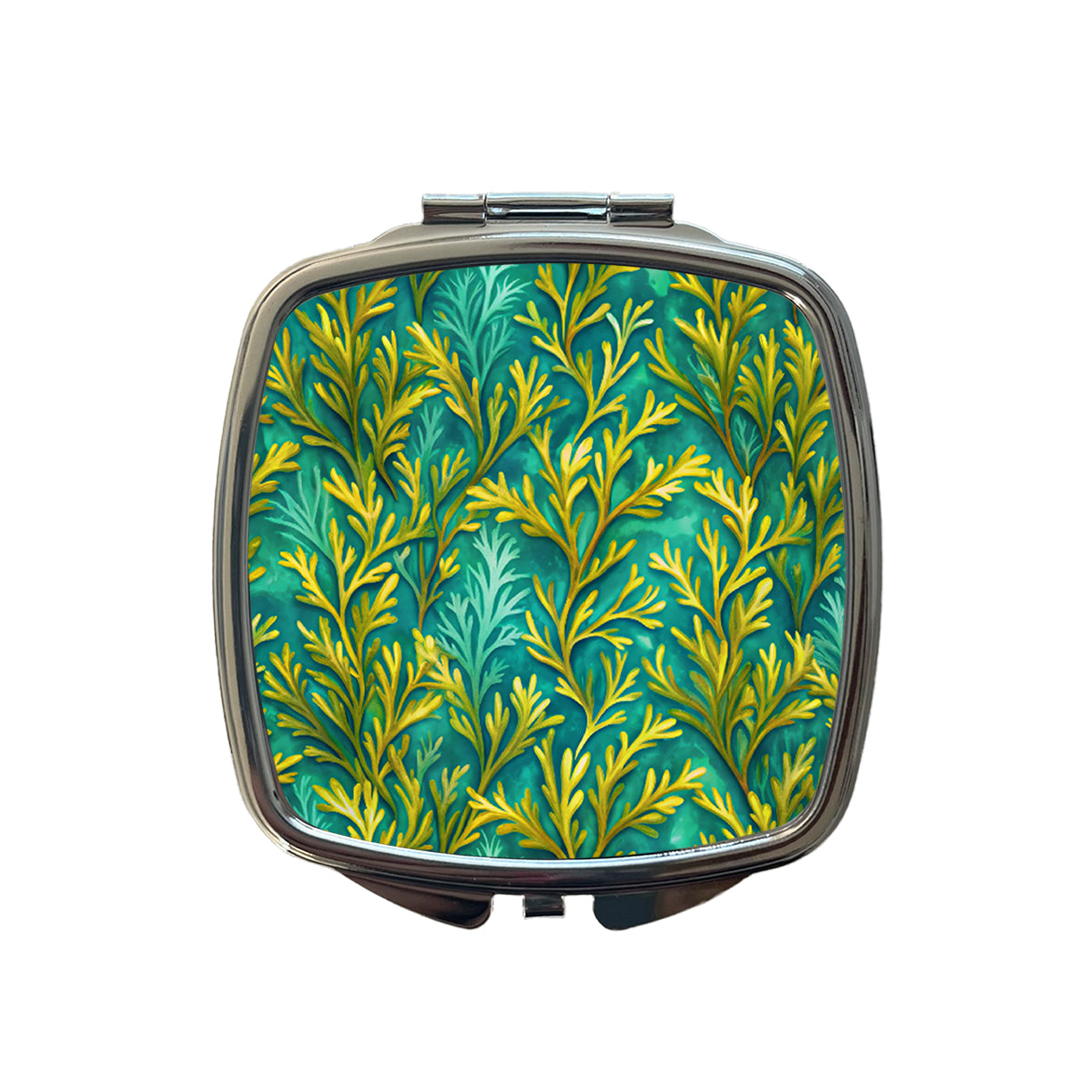 Seaweed Pattern Small Travel Purse Handbag Pocket Makeup Compact Mirror