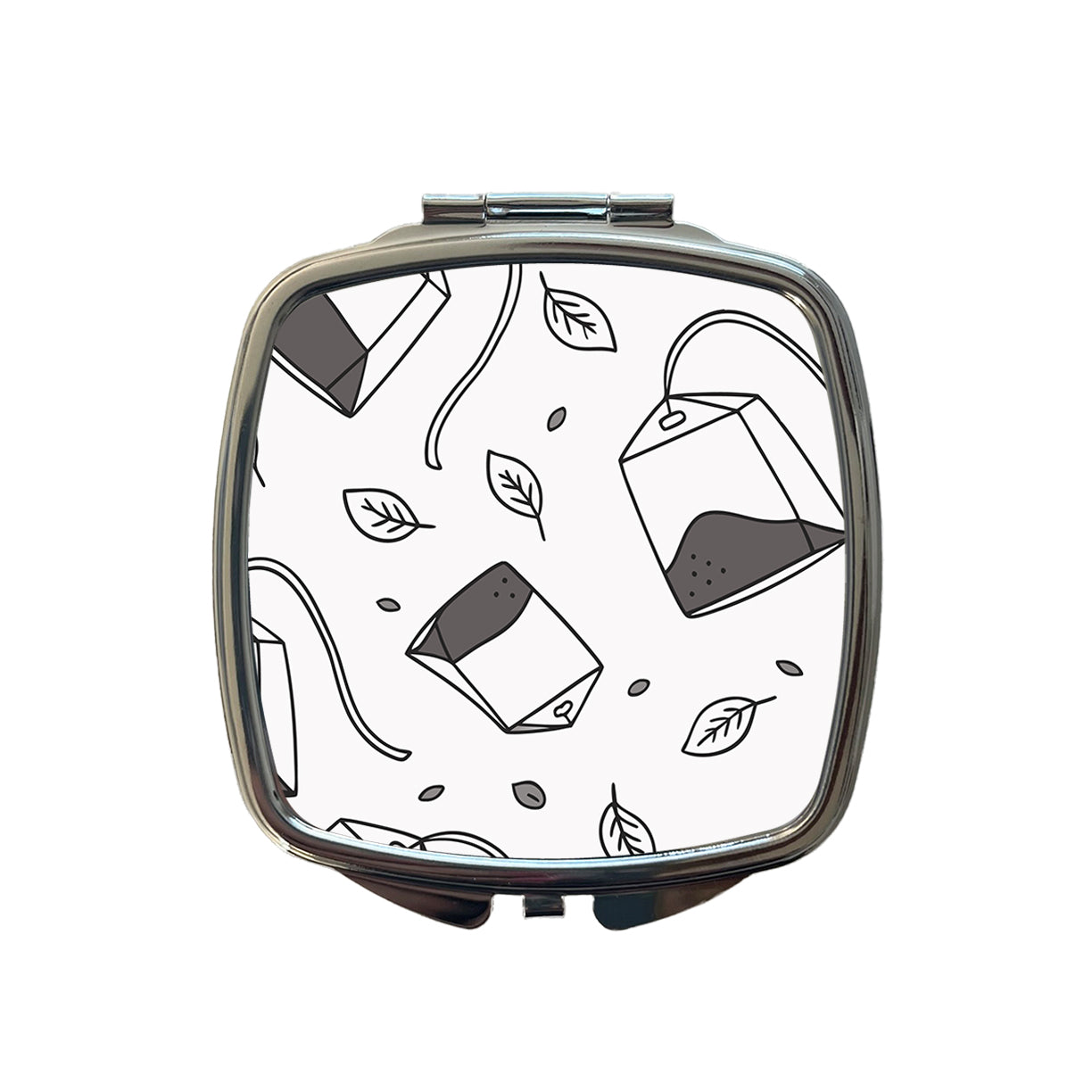 Spinning Tea Bags Small Travel Purse Handbag Pocket Makeup Compact Mirror