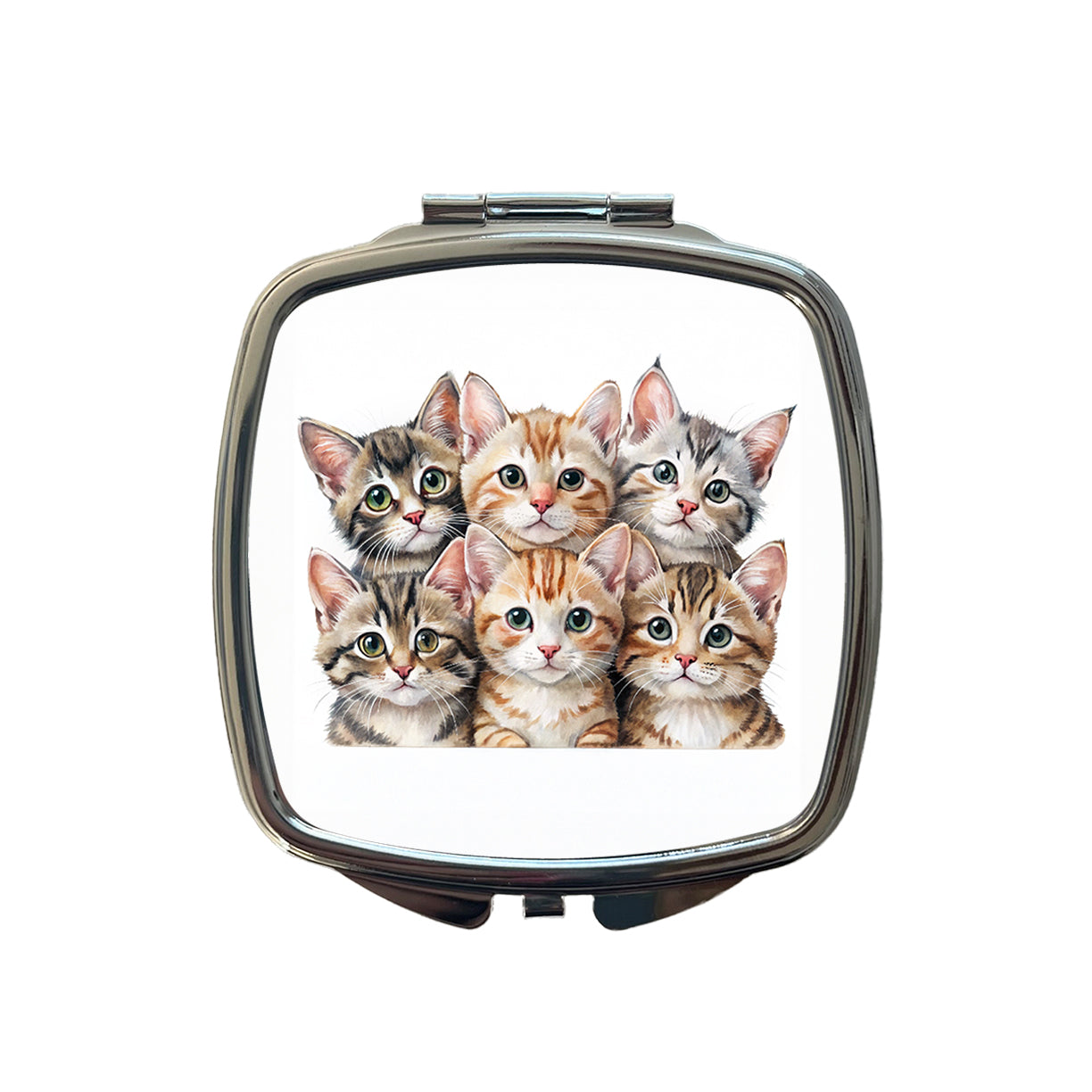 Sweet American Bobtail Cats Small Travel Purse Handbag Pocket Makeup Compact Mirror
