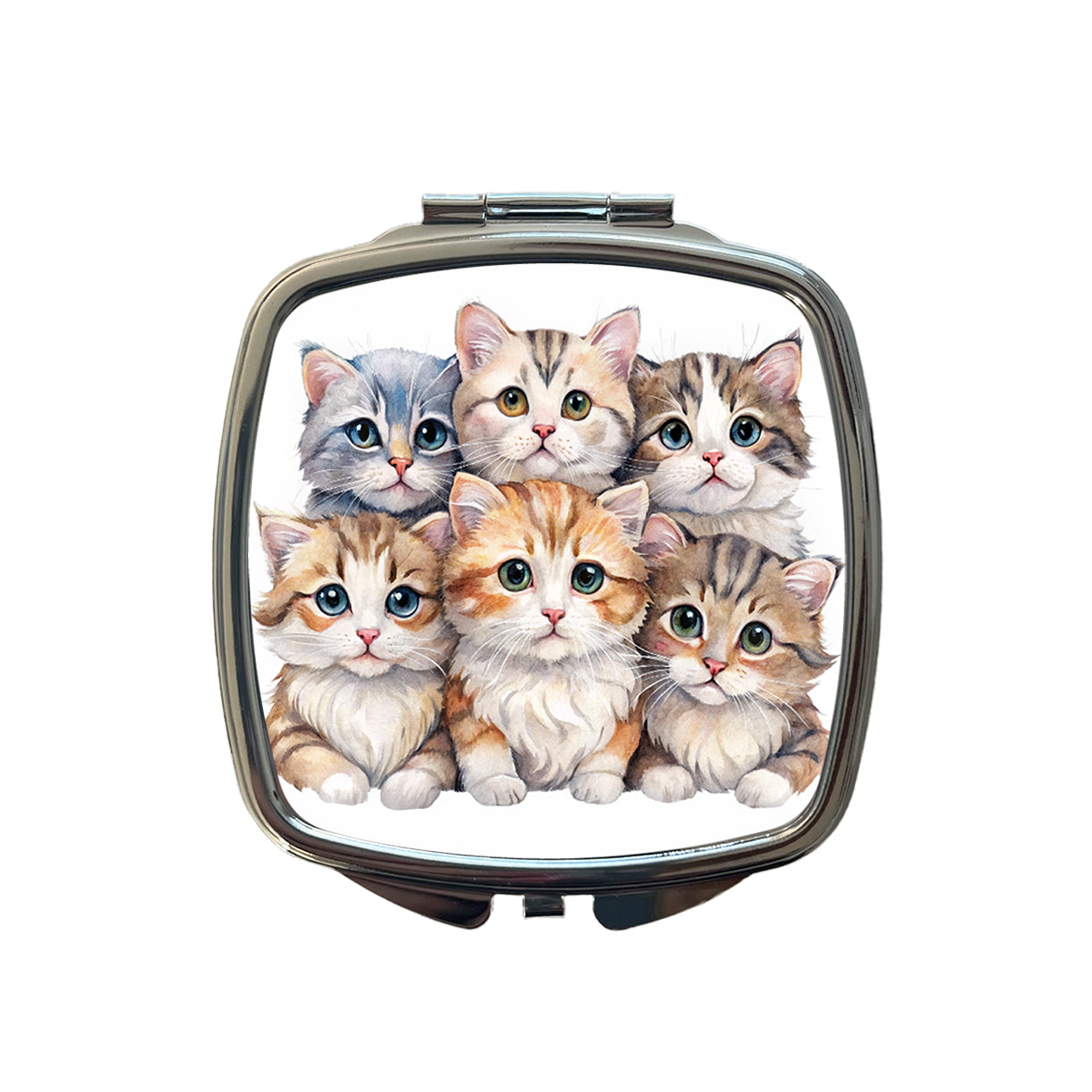 Sweet American Curl Cats Small Travel Purse Handbag Pocket Makeup Compact Mirror