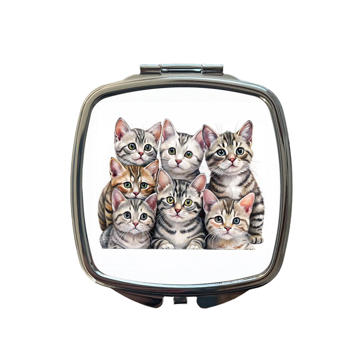 Sweet American Shorthair Cats Small Travel Purse Handbag Pocket Makeup Compact Mirror