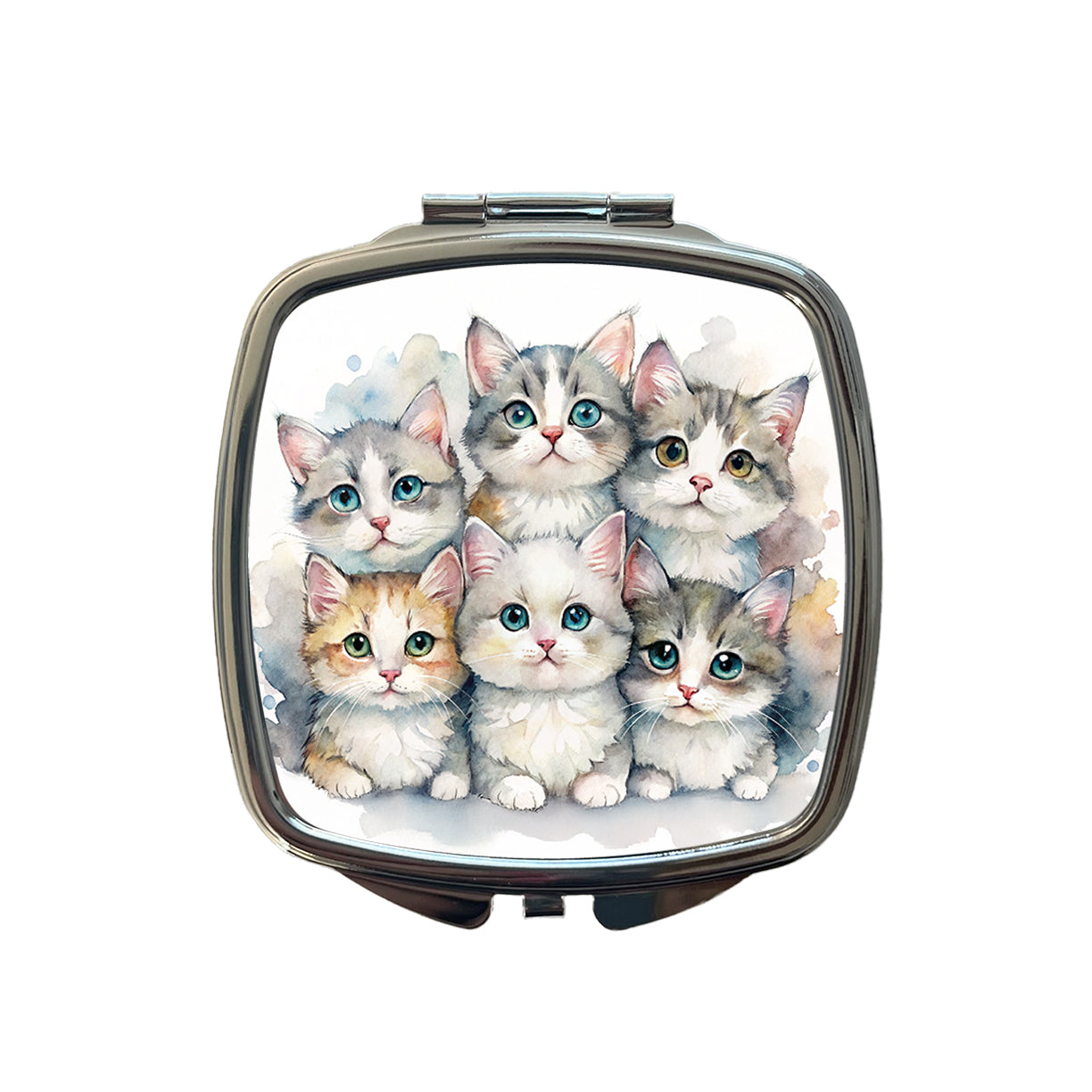Sweet Australian Mist Cats Small Travel Purse Handbag Pocket Makeup Compact Mirror