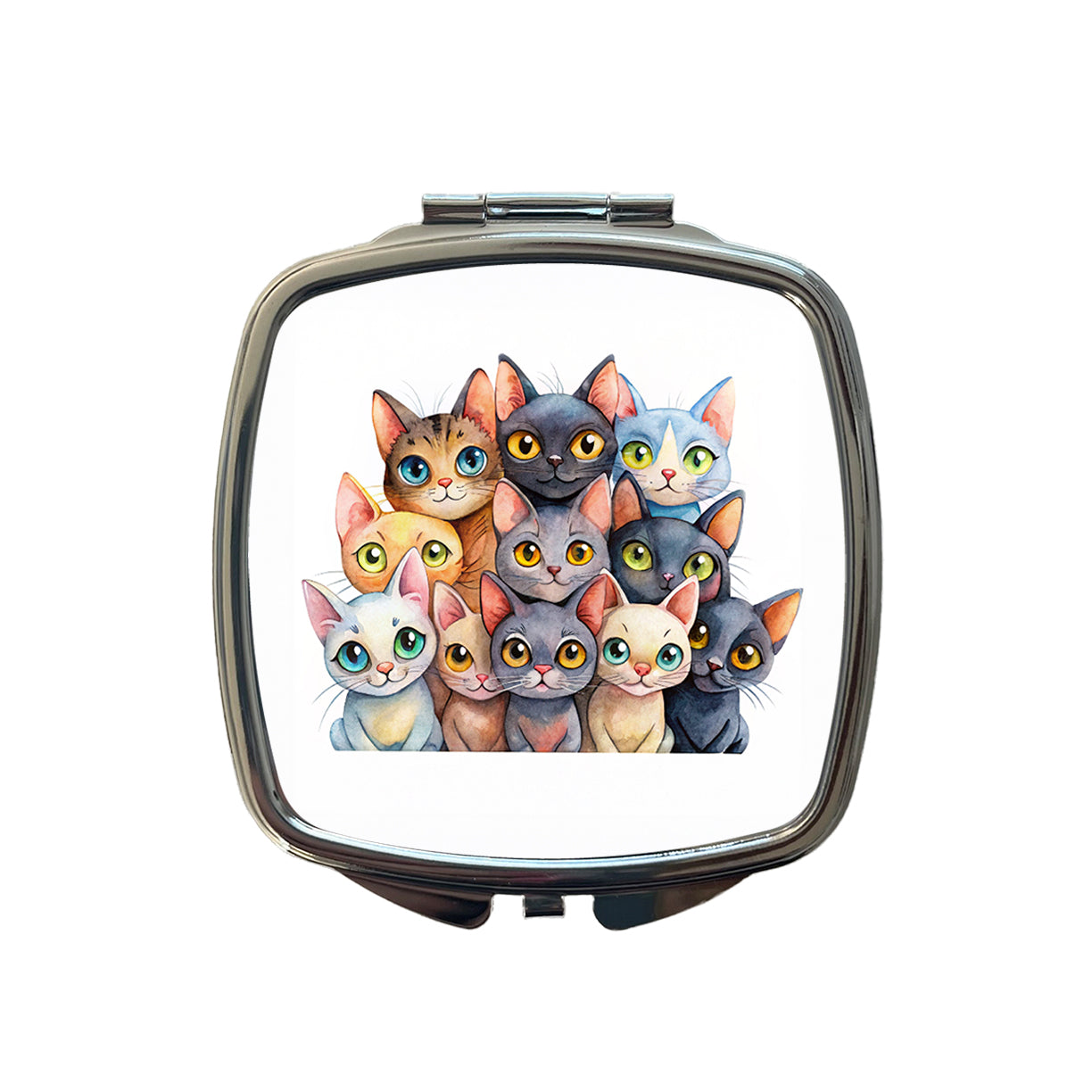 Sweet Bombay Cats Small Travel Purse Handbag Pocket Makeup Compact Mirror