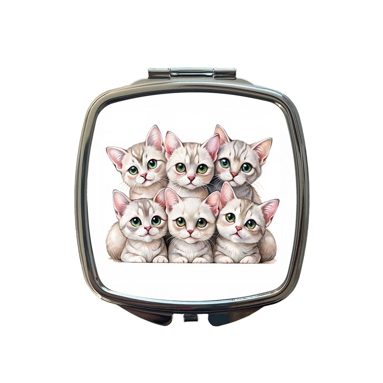 Sweet Burmilla Cats Small Travel Purse Handbag Pocket Makeup Compact Mirror