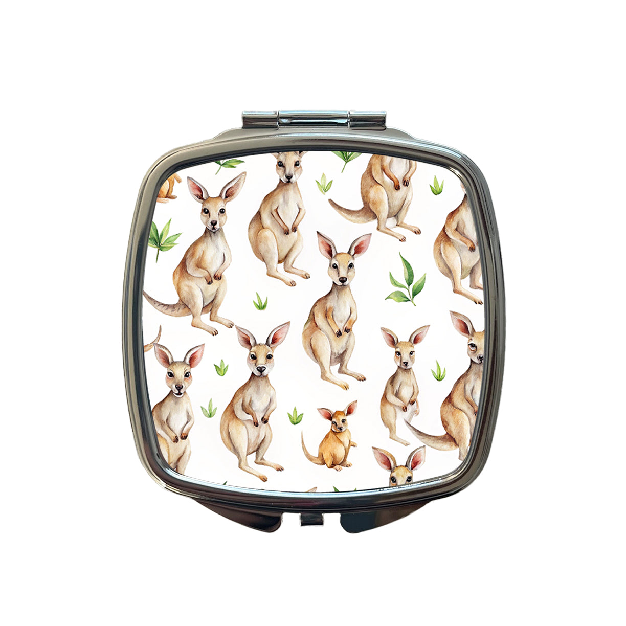 Sweet Kangaroos Small Travel Purse Handbag Pocket Makeup Compact Mirror