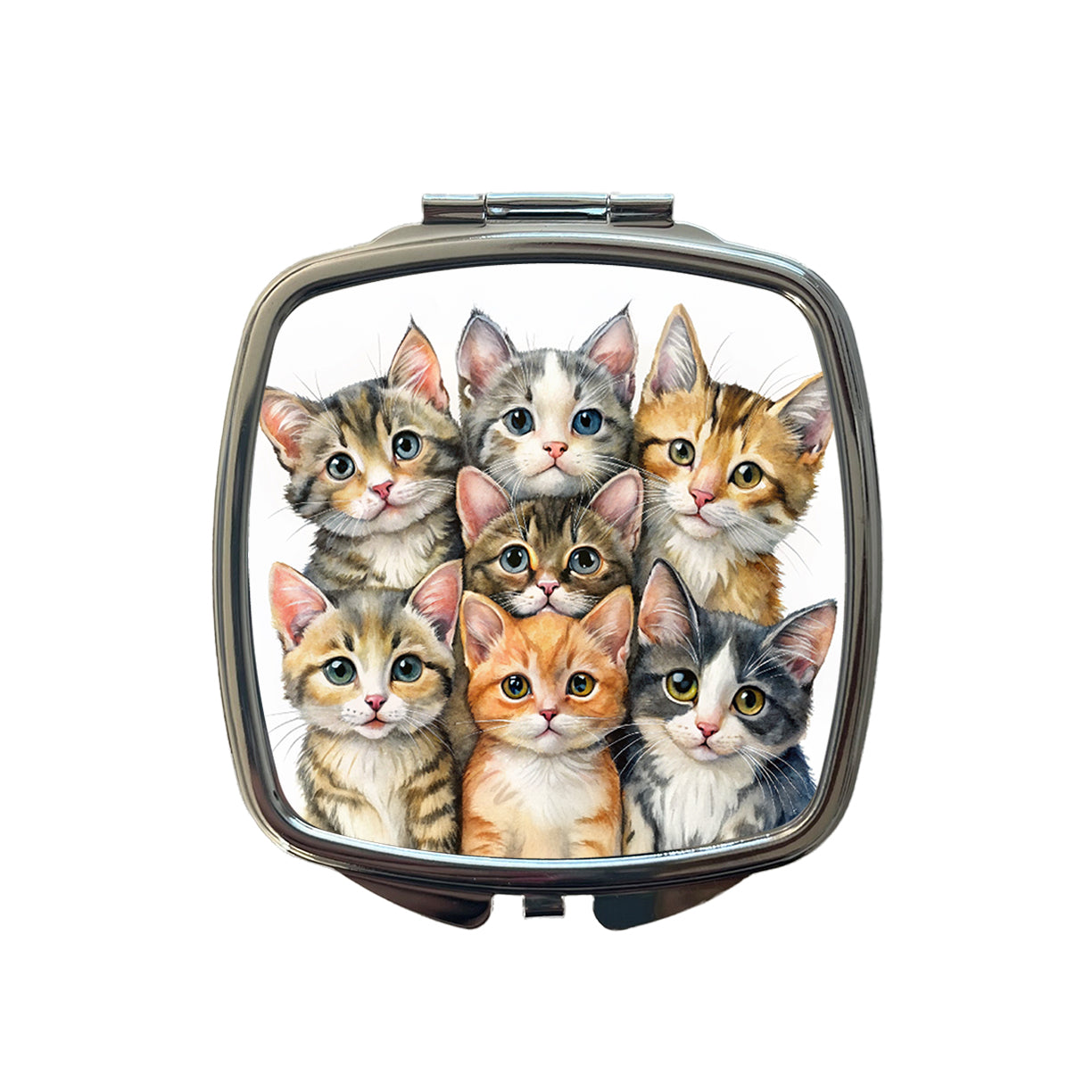 Sweet Manx Cats Small Travel Purse Handbag Pocket Makeup Compact Mirror