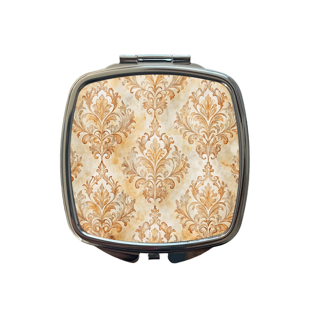 Elegant Wallpaper Small Travel Purse Handbag Pocket Makeup Compact Mirror