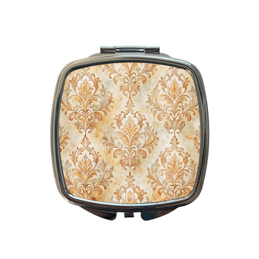 Elegant Wallpaper Small Travel Purse Handbag Pocket Makeup Compact Mirror