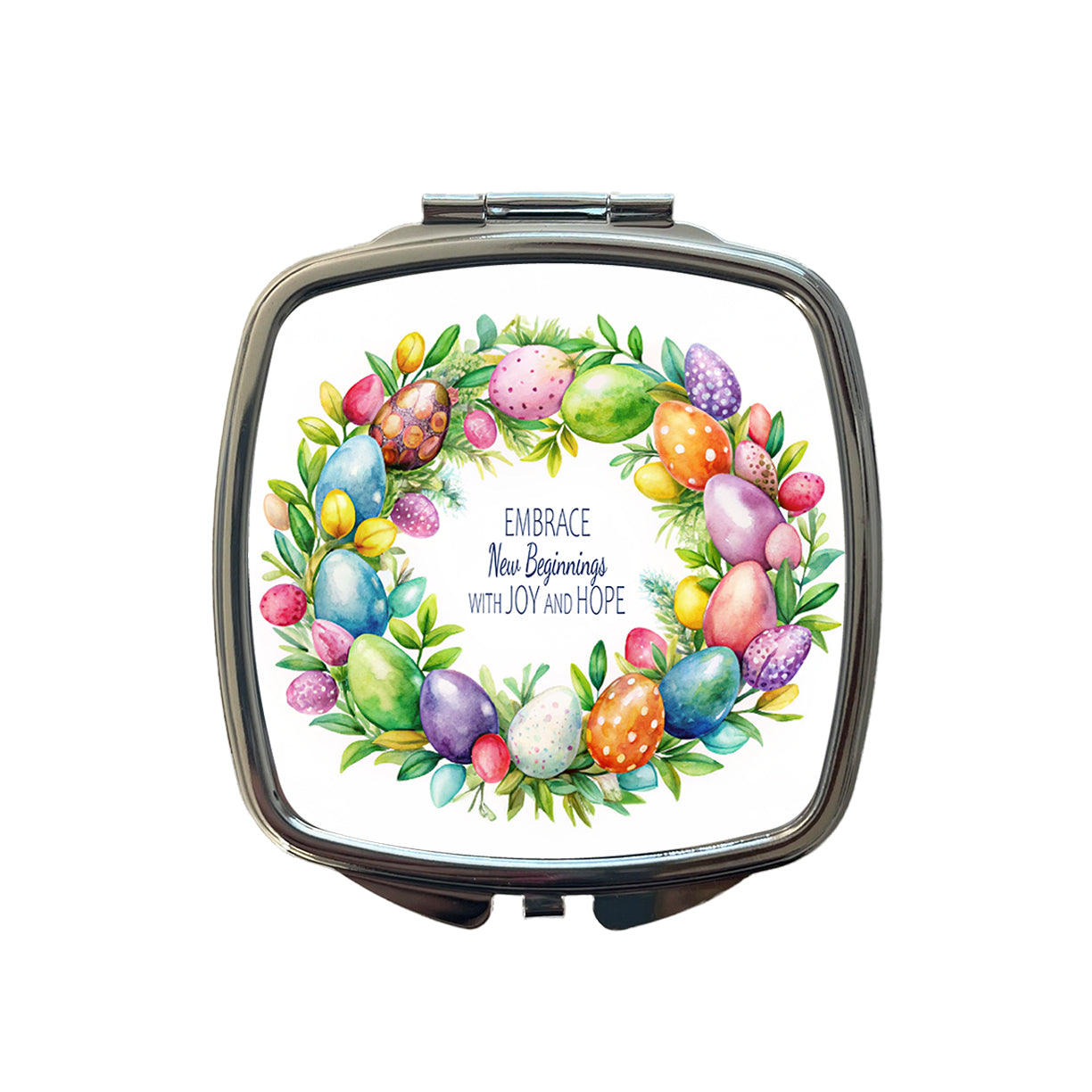 Embrace New Beginnings Easter Inspirational Small Travel Purse Handbag Pocket Makeup Compact Mirror