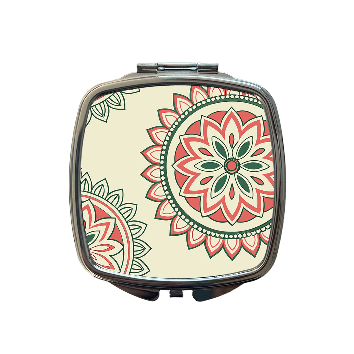 Mandala Design Small Travel Purse Handbag Pocket Makeup Compact Mirror