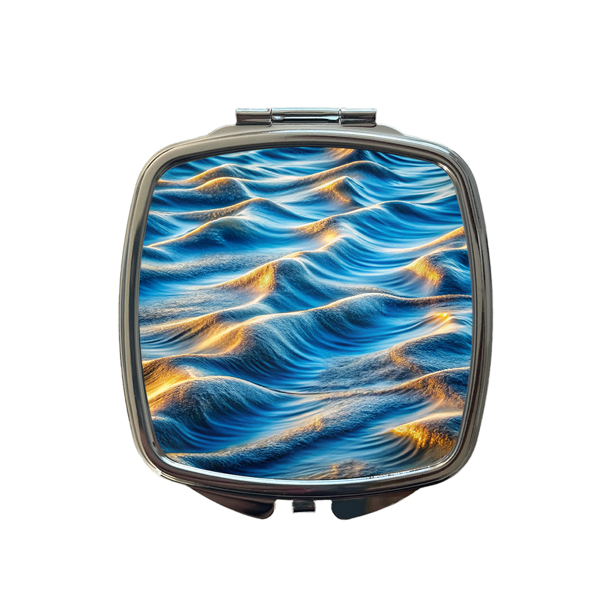 River Lake Waves Small Travel Purse Handbag Pocket Makeup Compact Mirror