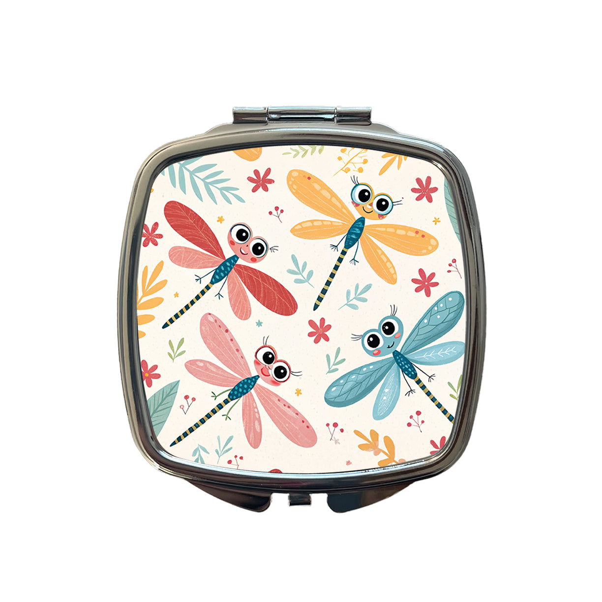 Cute Dragonflies Small Travel Purse Handbag Pocket Makeup Compact Mirror