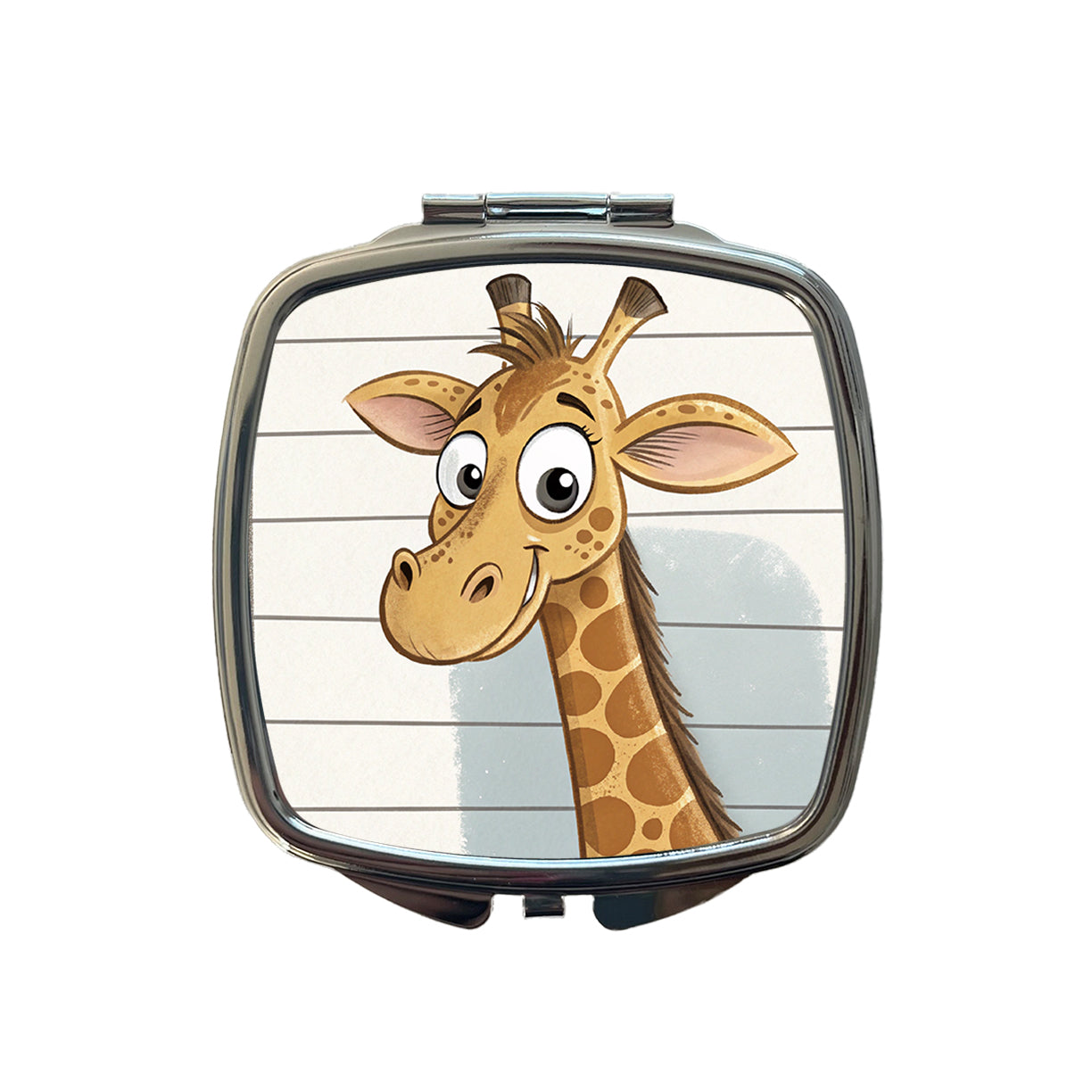 Giraffe Mug Shot Small Travel Purse Handbag Pocket Makeup Compact Mirror